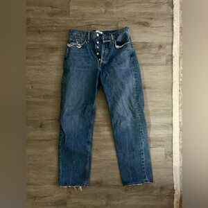 Agolde High Rise Jeans in Dark Blue